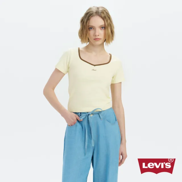 【LEVIS】女款 U領短T 短袖 合身版型 上衣 熱賣單品 003SM-0000