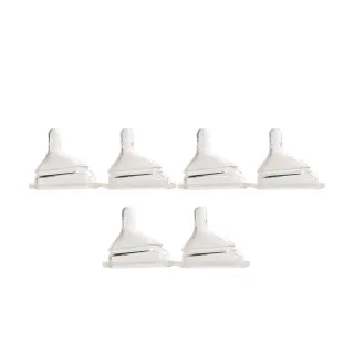 【hegen 總代理】防脹氣真實擬乳智慧奶嘴 六入組(流速任選)