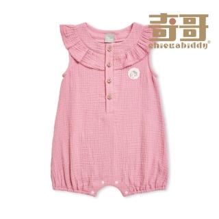 【奇哥】比得兔 嬰幼童裝 四季比得純棉紗布短袖兔裝/連身衣(6-18個月)