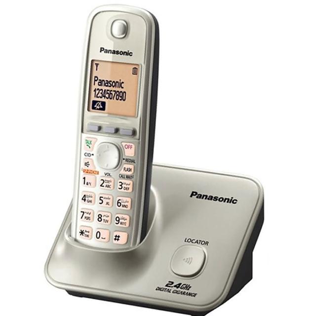 【Panasonic 國際牌】2.4GHz 高頻數位大字體無線電話-矽晶銀(KX-TG3711)