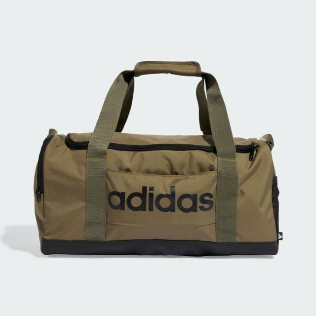 【adidas 愛迪達】Linear Duffel S 側背包 肩背 斜背包 健身包 橄欖綠(IN6114)