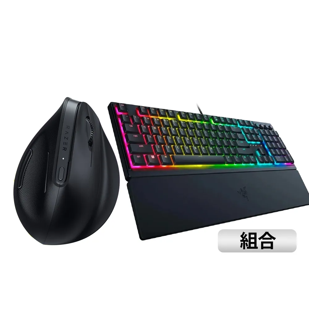 【Razer 雷蛇】滑鼠+鍵盤 組合★Pro Click V2 直立式滑鼠+Ornata V3 有線電競鍵盤