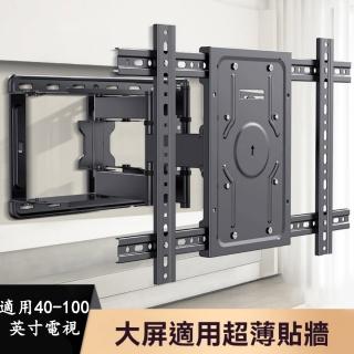 【奢逸居】電視架 顯示器架 螢幕掛架 壁掛架 雙臂可調節 螢幕壁板架 伸縮壁掛架 雙臂式電視架(40-100英吋)