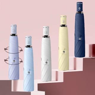 【Coloxy】記憶完美瞬收防曬傘 傘面不皺 UPF50+黑膠遮陽超輕量自動傘 快速捲收迷你傘 摺疊晴雨傘