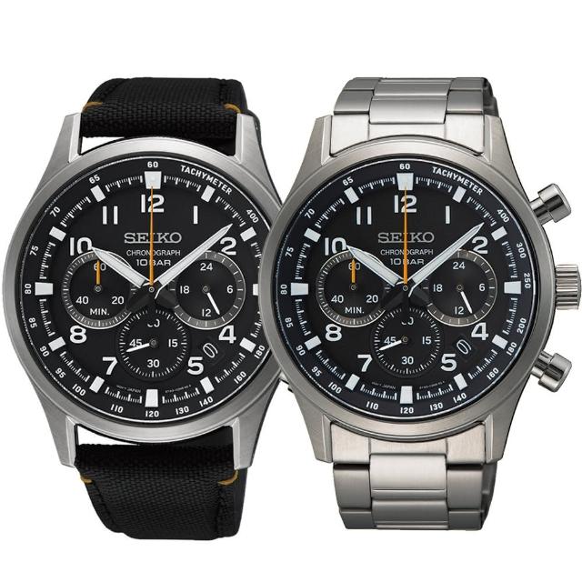 【SEIKO 精工】CS系列 運動三眼計時手錶 43mm(SSB449P1／SSB447P1)