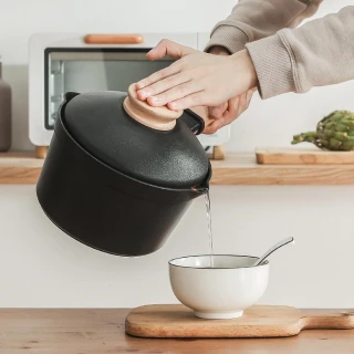 【Taste Plus】日系悅味 鑽石塗層內外不沾鍋 小湯鍋 牛奶鍋 18cm/2.4L IH爐可用鍋(蓋變碗設計)
