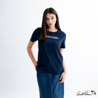 【Arnold Palmer 雨傘】女裝-LOGO印花圓領T-shirt(藏青色)