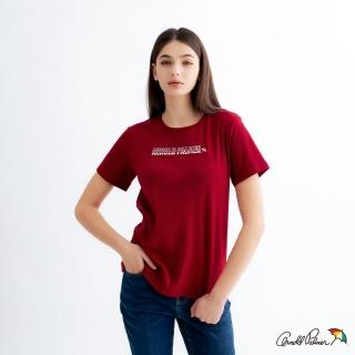 【Arnold Palmer 雨傘】女裝-LOGO印花圓領T-shirt(紅色)