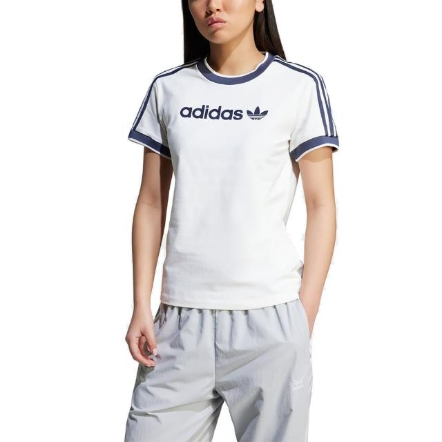 【adidas 愛迪達】圓領短袖T恤 LINEAR CALI TEE 女 - JD2723