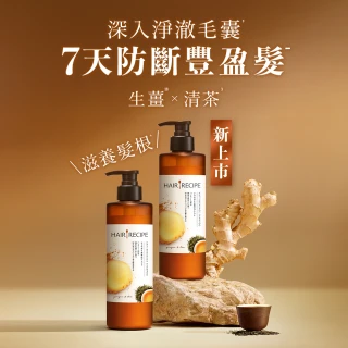 【Hair Recipe】洗髮精/護髮潤髮乳530mlx3入(髮的食譜/髮的料理/薑茶洗髮露新上市)