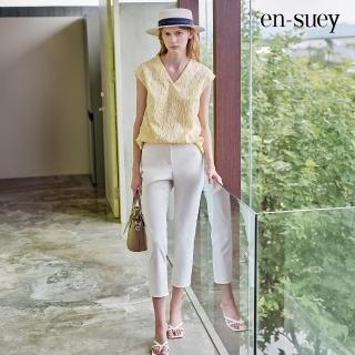 【en-suey 銀穗】口袋設計七分長褲-女(春夏新品８折)