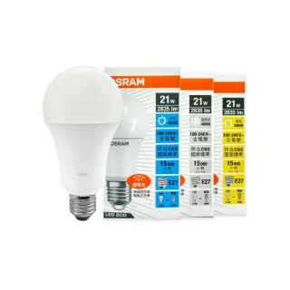【Osram 歐司朗】4入組 LED燈泡 21W E27 全電壓 LED 戰鬥版 球泡燈(2025年最新款)