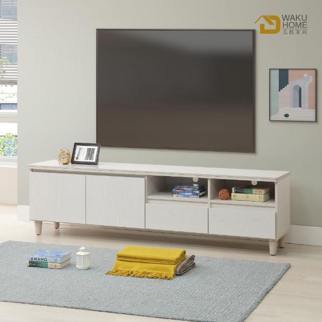【WAKUHOME 瓦酷家具】Lotso自然日系白榆木6尺岩板電視櫃A014-N102A