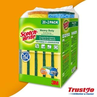 【美式賣場】3M百利菜瓜布22片宅配組(爐具專用20片+多用途細緻2片)