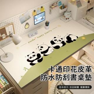 【Londee】卡通印花皮革護眼桌墊 防水防刮桌布 辦公桌墊/學習書桌墊/電腦桌墊/防油餐墊(60*120cm)
