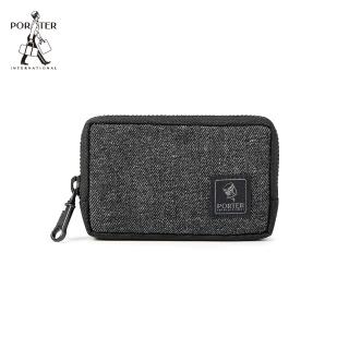 【PORTER INTERNATIONAL】牛仔拼接PATCH WORK零錢包(黑)