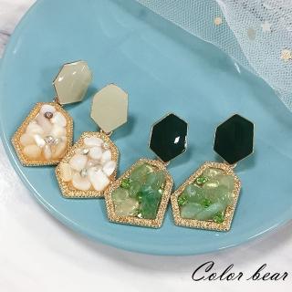 【卡樂熊】氣質復古風輕奢小碎鑽造型耳環(耳環飾品)