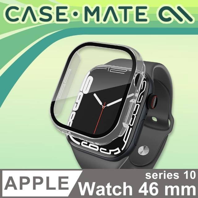 【CASE-MATE】Apple Watch 第10代 46mm Tough 內建玻璃貼一體成型保護殼 - 透明