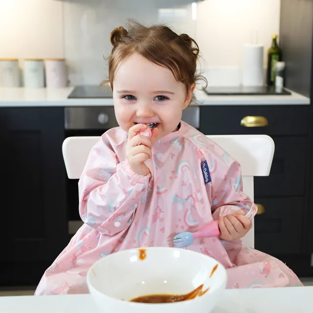 【英國BiBADO】防水嬰兒圍兜 長袖款 吃飯圍兜 防髒耐污(多款可選 副食品 自主進食 畫畫衣)