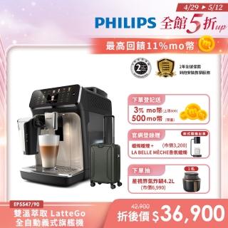 【Philips 飛利浦】LatteGo全自動義式咖啡機-星光銀(EP5547/90)+【Philips 飛利浦】美國旅行者ROBOTECH 20