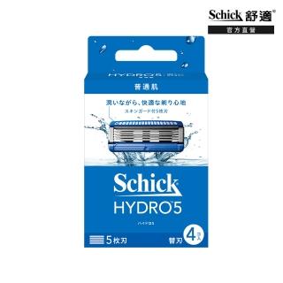 【Schick 舒適牌】水次元5刮鬍刀片(刀片4入)