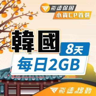 【飛速移動】韓國8天｜每日2GB 高速流量吃到飽(韓國網絡卡 韓國網路 韓國 網絡卡 網路 上網 sim卡)