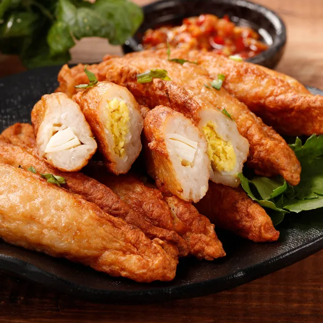 【華得水產】東港旗魚爆蛋黑輪4包組(300g/包)
