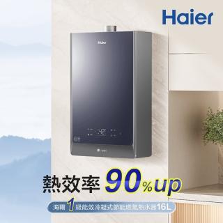 【Haier 海爾】16L一級能效節能燃氣熱水器JSLQ29-16GH F/NG1基本安裝(火速安裝)