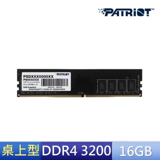 【PATRiOT 博帝】DDR4 3200 16GB 桌上型記憶體(PSD416G320081)