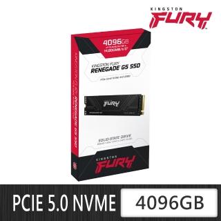 【Kingston 金士頓】FURY Renegade G5 PCIe 5.0 4096GB NVME M.2 固態硬碟(SFYR2S/4T0)