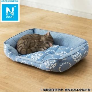 【NITORI 宜得利家居】接觸涼感 寵物床 方 M N COOL BL S251(N COOL 接觸涼感 涼感 寵物床 寵物)