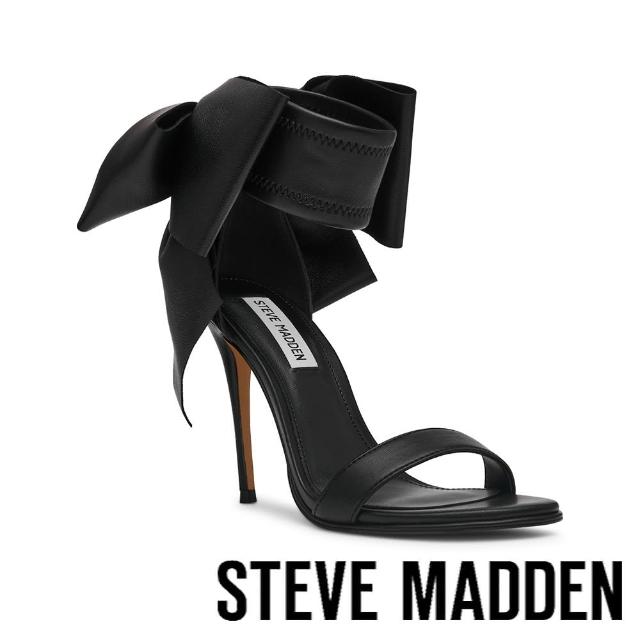 【steve madden】蝴蝶結後跟繞踝高跟鞋 MELODIES(黑色)