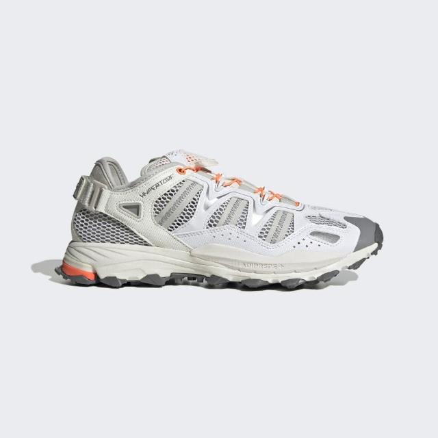 【adidas 愛迪達】Hyperturf 男 休閒鞋 運動 訓練 戶外風格 繫繩 緩震 反光 三葉草 米白(FZ6580)