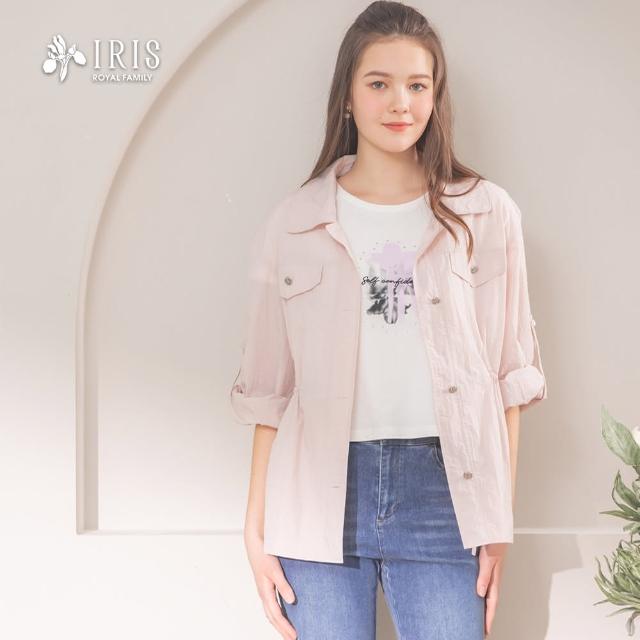 【IRIS 艾莉詩】率性清透襯衫外套-2色(52524)