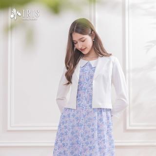 【IRIS 艾莉詩】俐落翻領蝴蝶結綁帶外套-2色(52516)