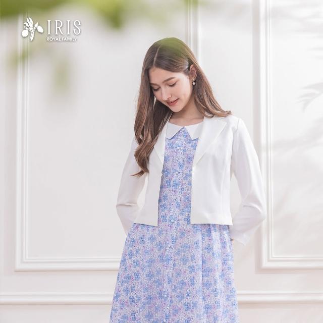 【IRIS 艾莉詩】俐落翻領蝴蝶結綁帶外套-2色(52516)