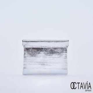 【OCTAVIA 8】超魅力金屬時尚彈壓多用途短夾零錢包 十足銀(零錢包 萬用小包)