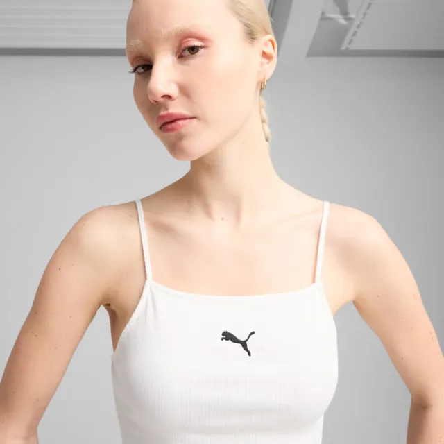 【PUMA】背心 女 運動背心 細肩帶 歐規 ESS 白 62977102