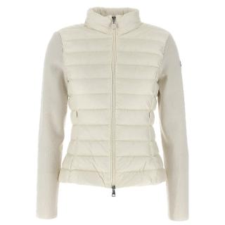 【MONCLER】春夏新款 女款 前襟羽絨羊毛拼接外套-象牙白色(2號USA-M、3號USA-L)