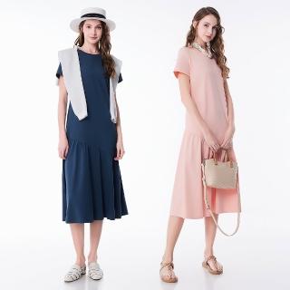 【en-suey 銀穗】網路限定下擺斜切剪接A-line洋裝-女