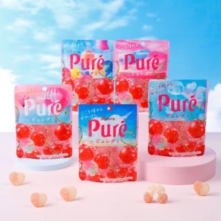 【Kanro 甘樂】Pure鮮果實軟糖-櫻桃汽水口味 盒裝(52gx6包/盒)