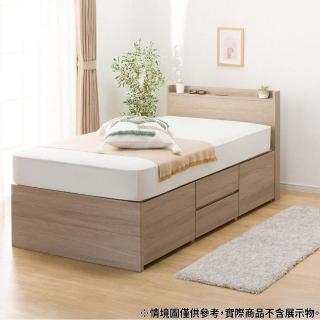 【NITORI 宜得利家居】◎單人床座 床架 N-ZIO-T BOX GW 附充電孔(床座 床架 充電孔 N-ZIO)