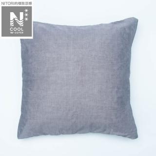 【NITORI 宜得利家居】極致涼感 抱枕套 N COOL WSP 2501 GY(N COOL 極致涼感 涼感 抱枕套)