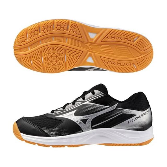 【MIZUNO 美津濃】CYCLONE SPEED 5 女款 排球鞋 黑銀(V1GC258162)