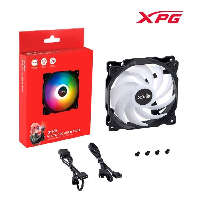 【XPG】威剛 VENTO 120 ARGB PWM 機殼風扇(黑色)
