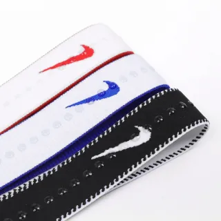 【NIKE 耐吉】頭帶 Flex Wide Headbands 紅 藍 白 止滑 防滑 寬版 3入裝(N101193264-8OS)