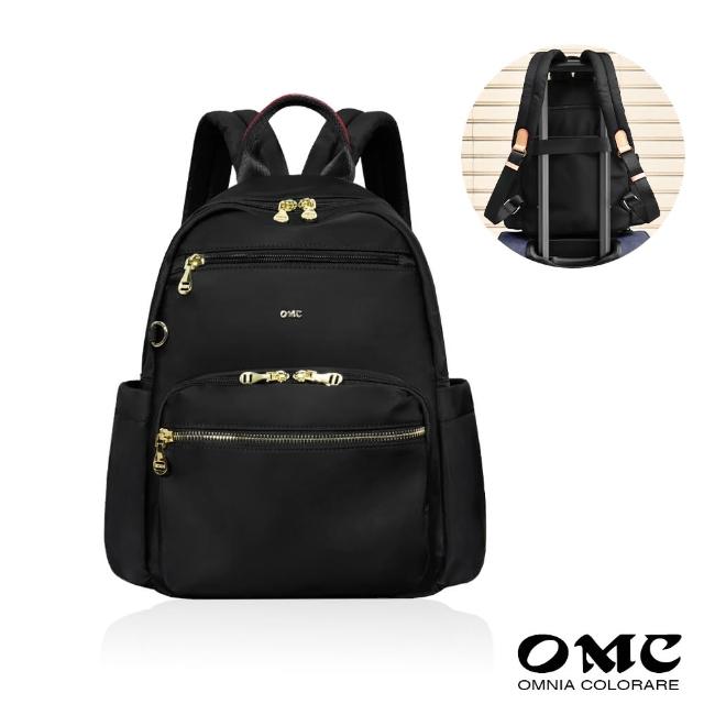 【OMC】母親節禮物 必buy寬側袋旅行休閒後背包03531(黑色)