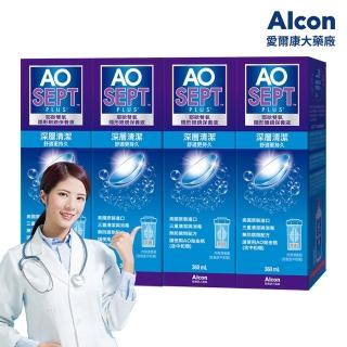 【Alcon 愛爾康】AO耶歐雙氧隱型眼鏡保養液360ml x4瓶組(保養液.隱形眼鏡藥水)