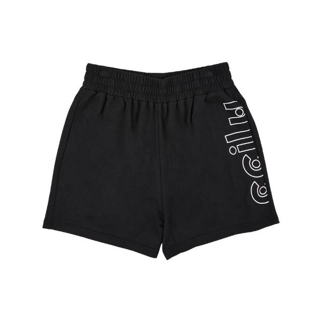 CCILU 馳綠 女款 印花棉質短褲 淺灰 黑