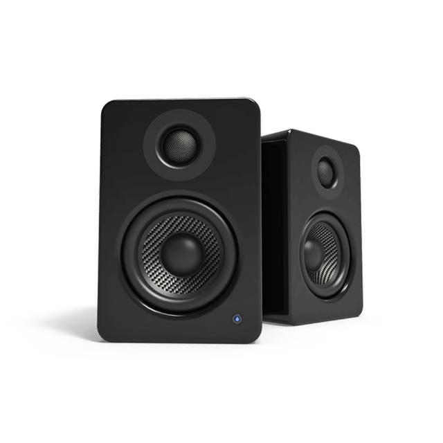 【Kanto】YU2立體聲書架喇叭+SE2 C型腳架(黑白限定款)